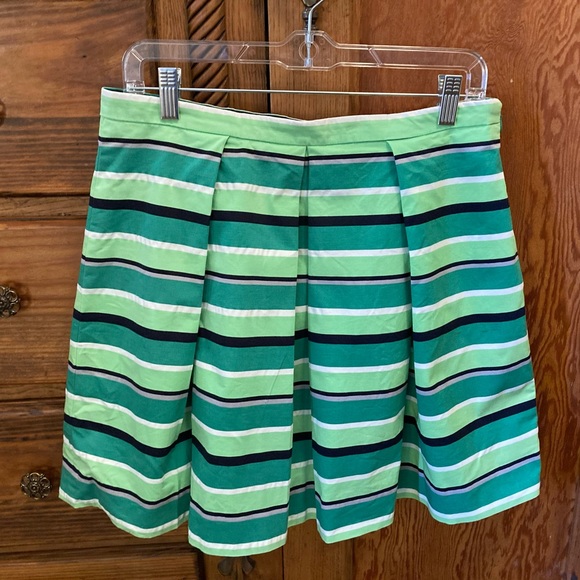 GAP Green Striped Pleated Skirt - Picture 2 of 9